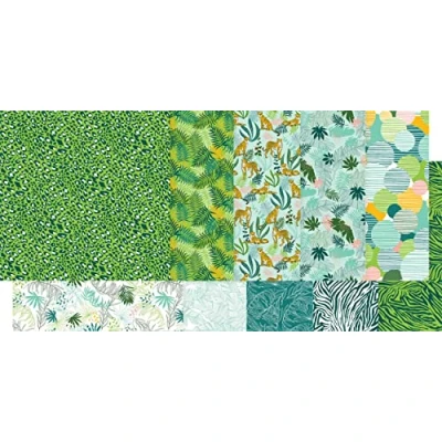 Imagen de Clairefontaine 95353C 60 hojas de papel origami 70 g/m², formato 15 x cm, 30 diseños colores surtidos (2 por motivo), manualidades para adultos y niños, colección fresca exótica