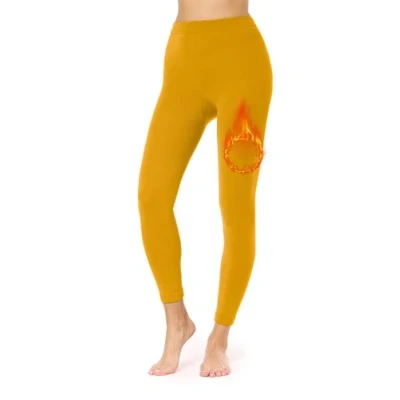 Imagen de Merry Style Leggins térmicos Mallas Mujer inviernales Pantalón Leggings Polainas Vestir Calientes Ropa Invierno Outdoor termica MS ATX 441 (Mostaza, M/L)