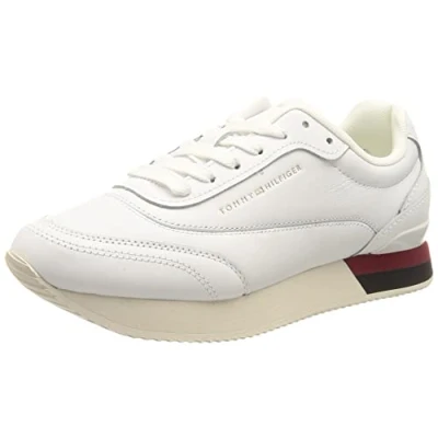 Imagen de Tommy Hilfiger Mujer Sneakers Running Zapatillas Deportivas, Blanco (White), 39 EU