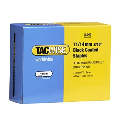Imagen de Tacwise 0374 Grapas de Color Negro Tipo 71/14 mm, Caja 10000 Unidades