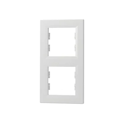 Imagen de Schneider Electric Asfora EPH5810221D Marco vertical para interruptor y enchufe, color blanco