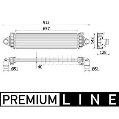 Imagen de MAHLE ORIGINAL CI 551 000P Intercooler