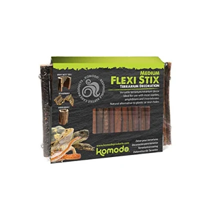 Imagen de Komodo Flexi Stix, Mediano, decoración de terrario o viario, Adecuado para Reptiles, Anfibios e invertebrados