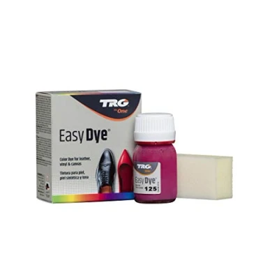 Imagen de TRG The One Tinte para Calzado y Complementos de Piel Tintura zapatos Piel, Lona Sintética con Esponja aplicadora Easy dye #125 Fuchsia, 25ml