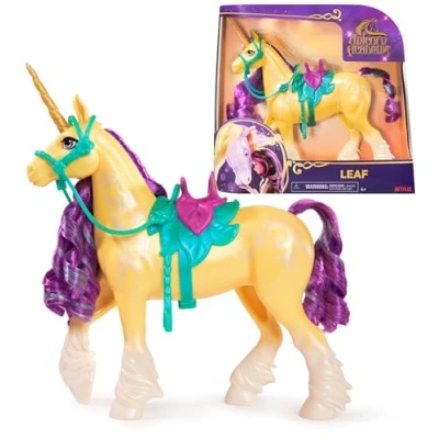 Imagen de UNICORN ACADEMY Unicornio Brizna &#039;Leaf&#039; Academia de 28 cm con movimiento cabeza + 2 Accesorios equitación 6067375 Unicornios para Niñas Juguetes Niña 4 años+ Regalo años