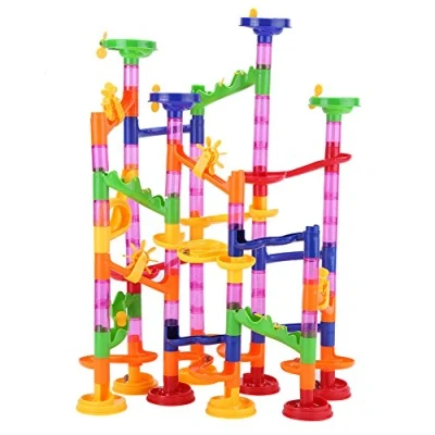 Imagen de Zerodis 105pcs Pista de Canicas Marble Run Juguete, Educación Temprana Bloques construcción Embudo plástico Juguete la Diapositiva para los niños pequeños