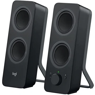 Imagen de Logitech Z207 Sistema de Altavoce Bluetooth para PC, Sonido Estéreo, 10W Pico, Entrada Audio 3.5 mm, Toma Auriculares, Multidispositivos, Enchufe EU, Ordenador/TV/Smartphone/Tablet, Negro