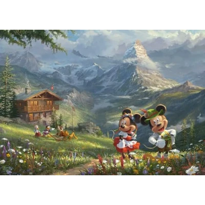 Imagen de Schmidt Thomas Kinkade, Disney, Mickey y Minnie en los Alpes, puzle de 1000 Piezas, Multicolor (CSG59938)