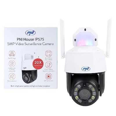 Imagen de PNI Cámara de videovigilancia House IP575 5MP WiFi, Zoom óptico 20x, Lente varifocal