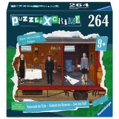 Imagen de Ravensburger Puzzle X Crime Kids 13380 Robo en el Tren 264 Piezas Juego de Rompecabezas para 1 4 jóvenes Detectives a Partir 9 años