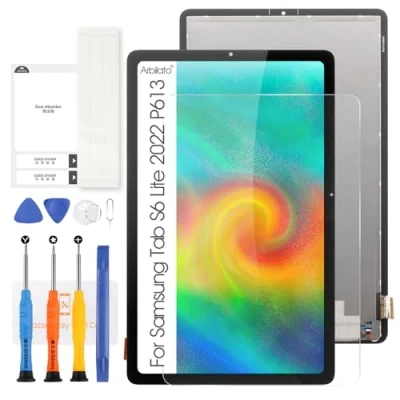 Imagen de Pantalla LCD para Samsung Galaxy Tab S6 Lite 2022 P613, Digitalizador Reemplazo SM P613 P619 Panel Asamblea Kit(Negro,10,4 Pulgadas)