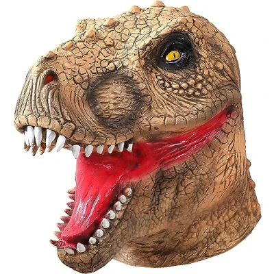 Imagen de Farango máscara de dinosaurio T rex cabeza látex realista animal completa para Halloween, fiesta disfraces, carnaval y cosplay