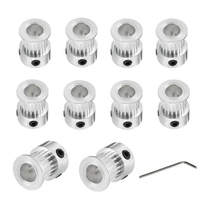 Imagen de BZ 3D Polea Dentada GT2,20 Dientes,8mm Agujero,10mm Ancho Rueda Correa 20 Dientes GT2 Pulley para Distribución 9mm/10mm impresora 3D,CNC.(10 piezas)