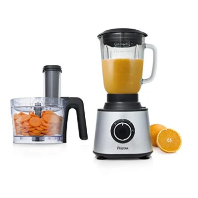Imagen de Tristar MX 4823 Robot de cocina con batidora y picadora, 1.5 litros capacidad, 600 W potencia, Plata