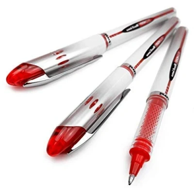 Imagen de Uni Ball Vision Elite UB 200 Bolígrafo de punta rodante (3 unidades), color rojo