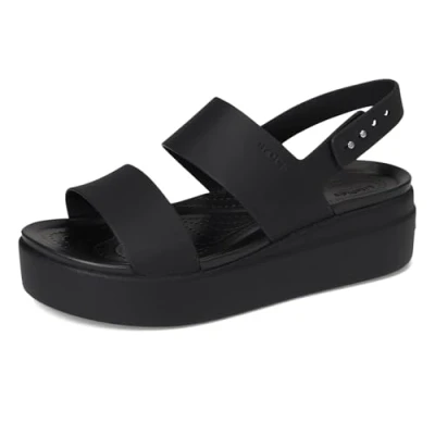 Imagen de Crocs Brooklyn Low Wedge, Sandalia Mujer, Negro, 42/43 EU