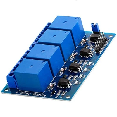 Imagen de AZDelivery 4 Canales Modulo Rele 5V con Optoacoplador Low Level Trigger Compatible Arduino E Book Incluido!