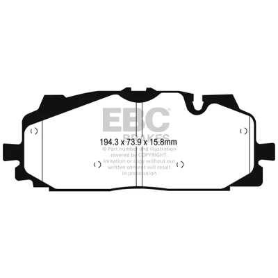 Imagen de EBC Brakes DP42277R Juego de pastillas freno Eje delantero AUDI: A4 B9 Avant, Q5, A6 C7 VOLKSWAGEN: Touareg III