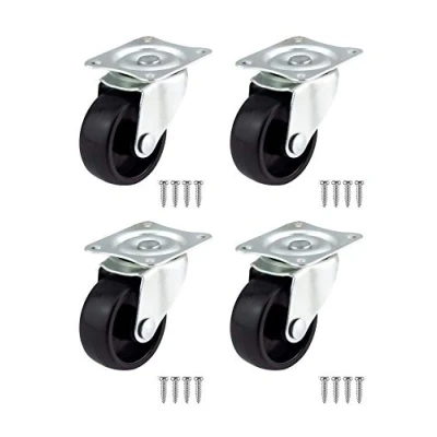 Imagen de Kippen 1610k2 set di 4 ruote in plastica da mm.50 con piastra girevole
