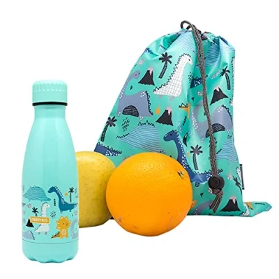 Imagen de NERTHUS FIH 1031 SET Botella Doble Pared Acero Inox + Mochila Dinosaurio