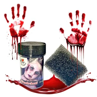 Imagen de KOH Heridas y costras de sangre 15 ml Zombie, artificial vampiro para noches Halloween o carnaval