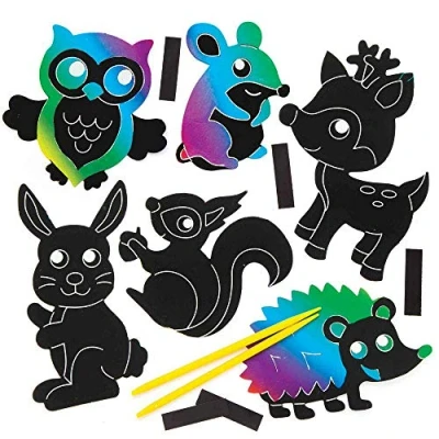 Imagen de Baker Ross Imanes Para Rascar com Forma de Animales del Bosque (Pack 10) Manualidades Infantiles