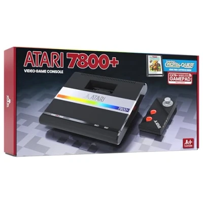 Imagen de Consola retro Atari 7800+, Gamepad inalámbrico CX78+, Juego Bentley Bear: Bear&#039;s Crystal Quest, HDMI, USB C, Negro