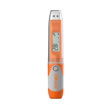 Imagen de Elitech RC 51 PDF Registrador de Datos Temperatura, Data Logger USB Tester Points Pen Style 32000 Puntos Registro para Transporte Alimentos Medicamentos Certificado CE