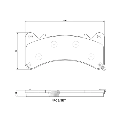 Imagen de BREMBO P 10 103 Juego de pastillas freno con avisador acústico desgaste sin accesorios