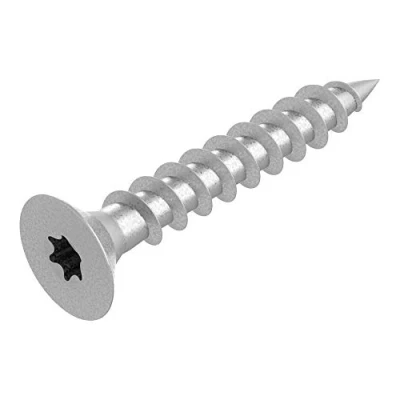 Imagen de tornillo SECCARO para aglomerado 6 x 40 mm, acero galvanizado, madera con rosca completa, TX/hexalobular, 200 piezas