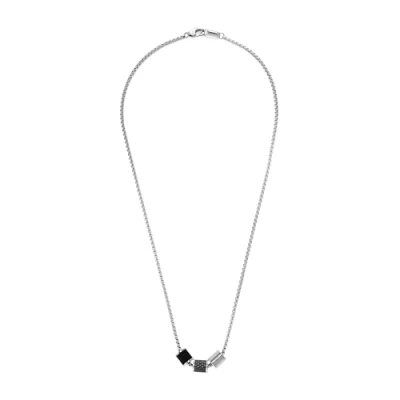 Imagen de Emporio Armani Collar Para Hombre, 52,5 Cm De Plata Acero Inoxidable, EGS2383020