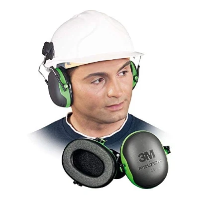Imagen de 3M PELTOR X1P3 Orejeras para casco con anclaje P3E 26db (1 orejera/caja), verde