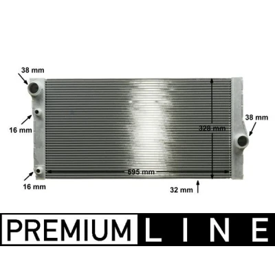Imagen de MAHLE ORIGINAL CR 1147 000P Radiador, refrigeración del motor 600 326 32 sin tapones Aletas soldadas BMW: 5 Berlina, 7, GT