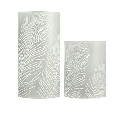 Imagen de Pauleen Cosy Feather Candle 48117 Vela de Cera Pila y Temporizador 6 Horas, Set 2 Velas LED, 0.4 W,