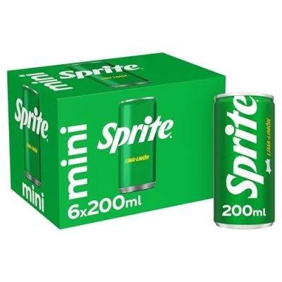Imagen de Sprite Lima Limón, Bajo en Azúcares y Calorías, Pack 6 mini latas de 200ml