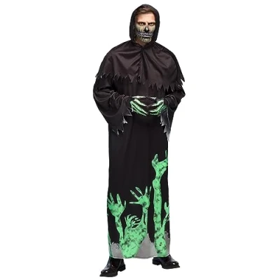 Imagen de Boland Disfraz de Parca Brillante para Adulto, Hombre, Terror Halloween o Carnaval