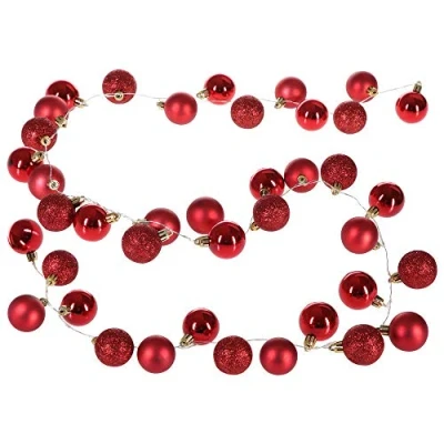 Imagen de CASARIA® Bolas de Navidad con Leds 40 2m 8 Efectos Luz Interior Exterior Timer Luces Navideñas Rojo
