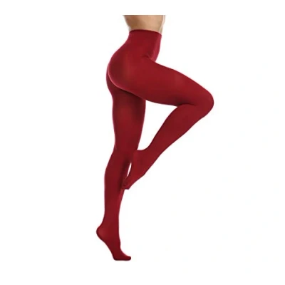Imagen de Frola Nur die Damen Strumpfhose 80 Den Blickdicht Mikrofaser weiche Damenstrumpfhose, borgoña, S M