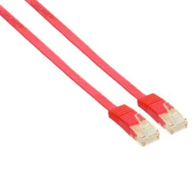 Imagen de Inline Flat Patch Cord Utp Cat.6 3m Red Cables De