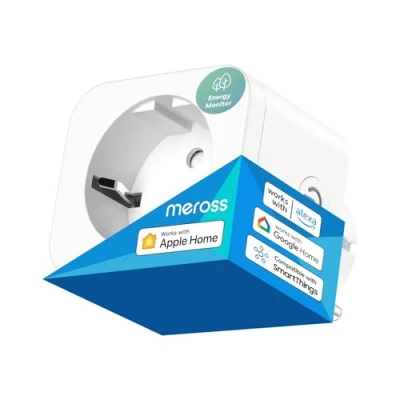 Imagen de Meross Enchufe Inteligente con 𝐌𝐞𝐝𝐢𝐫 𝐂𝐨𝐧𝐬𝐮𝐦𝐨 para Apple HomeKit, 16A Control Remoto y Temporizador, WiFi Compatible Alexa, Google Home SmartThings