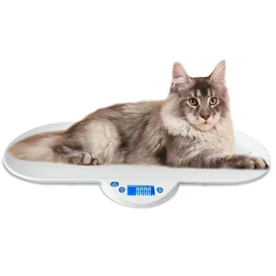 Imagen de MINDPET MED báscula para Mascotas, bebés, electrónica Multifuncional Adecuada Adultos y Animales pequeños como Gatitos Cachorros, Estable
