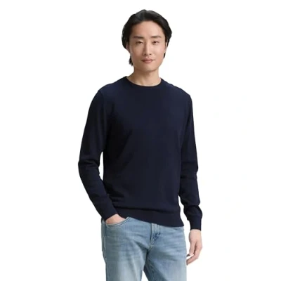 Imagen de TOM TAILOR 202212 Strickpullover Crewneck Jersey para Hombre, Azul (13160 Knitted Navy Melange), 3XL