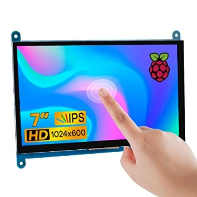 Imagen de LAFVIN 7 Pulgadas Panel de Pantalla táctil LCD 1024 x 600 Capatizive Screen HDMI Monitor para Raspberry PI, Jetson Nano, BB Black, Windows 10 8