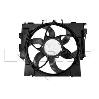 Imagen de NRF 47838 Ventilador de radiador 488 12 400 con bastidor (armazón), Motor sin escobillas BMW: 5 Touring, GT