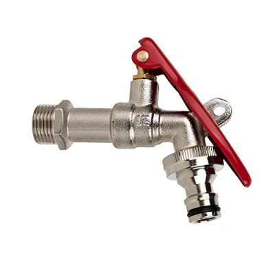 Imagen de Cofan Grifo con toma para candado Entrada de 1/2&quot; y salida 3/4&quot; Acabado cromado Adecuado manguera PN: 25 bar
