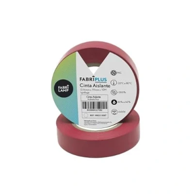 Imagen de Brightium Cinta Aislante de PVC 19mm x 10m, flexible y duradera, ideal para trabajos eléctricos aislamiento cables.