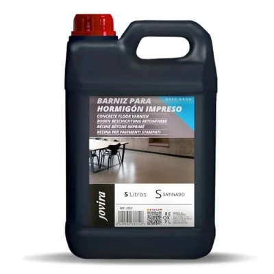 Imagen de JOVIRA PINTURAS Resina Barniz Hormigón Impreso. 5L protector satinado para pavimentos de hormigón. (5 Litros)