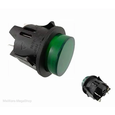 Imagen de Interruptor de presión empotrable (diámetro 25 mm, 250 V, 16 A, conector plano 6,3 mm), color verde