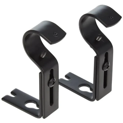 Imagen de Amazon Basics Set de 2 Soportes Ajustables Pared Negro