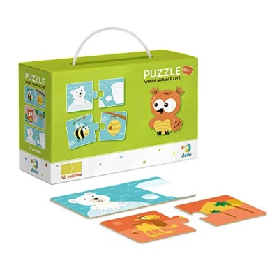 Imagen de Dodo D300117 Educational Duo Puzzle Where Animals Live 24 Pieces